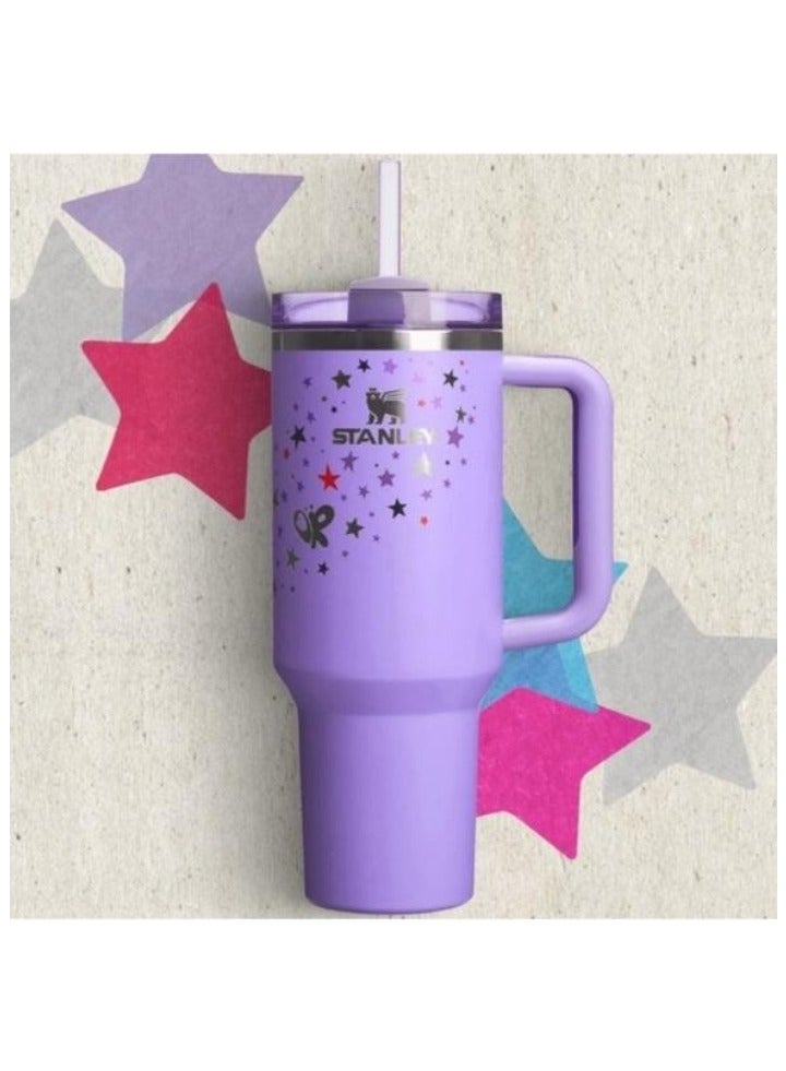 Stanley Olivia Rodrigo Quencher H2.0 FlowState™ Tumbler 40oz – Limited Edition Stainless Steel Travel Mug with Handle & Reusable Straw – Double Wall Vacuum Insulated – Leak-Resistant, BPA-Free, Cold & Hot Beverages - Image 3