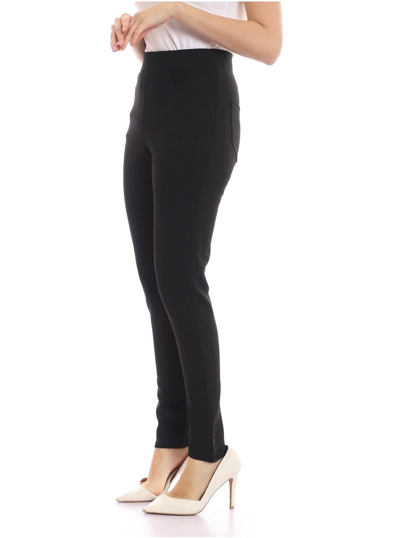 DULLABY Women's Straight Trousers - Black  - Image 2