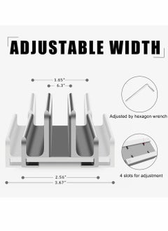 Y&D Laptop Stand for Desk Adjustable Vertical Stand Aluminum Alloy Dock  - Image 3