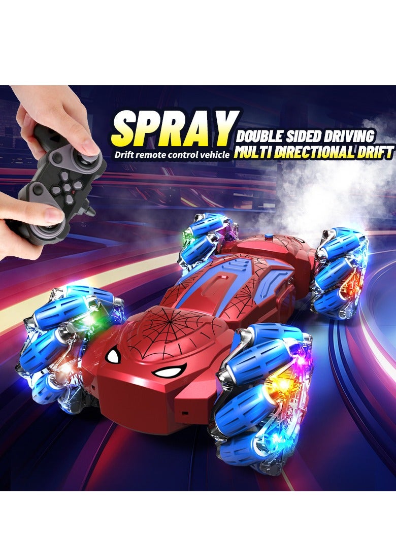 راكاي لعبة سيارة سبايدر RC، سيارة تحكم عن بعد، سيارة دفع رباعي قابلة لإعادة الشحن، لعبة جري بهلوانية - سيارة سباق عالية السرعة RC مع تأثير رذاذ، أضواء LED وإطارات للطرق الوعرة للأطفال، سيارة لعبة كهربائية هدية عيد ميلاد للأطفال، ألعاب خارجية ممتعة - Image 2