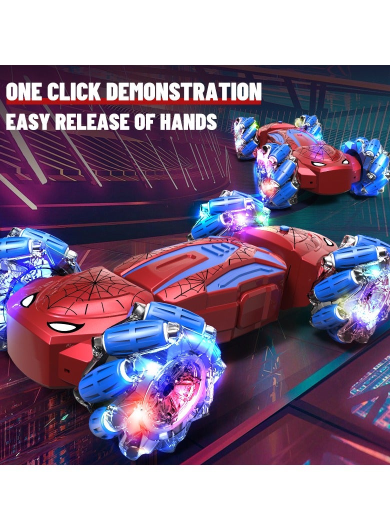 راكاي لعبة سيارة سبايدر RC، سيارة تحكم عن بعد، سيارة دفع رباعي قابلة لإعادة الشحن، لعبة جري بهلوانية - سيارة سباق عالية السرعة RC مع تأثير رذاذ، أضواء LED وإطارات للطرق الوعرة للأطفال، سيارة لعبة كهربائية هدية عيد ميلاد للأطفال، ألعاب خارجية ممتعة - Image 5
