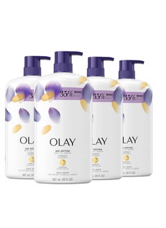 Olay Olay Age Defying and Moisturizing with Vitamin E Body Wash, 33 Fl oz (Pack of 4)  - Image 1