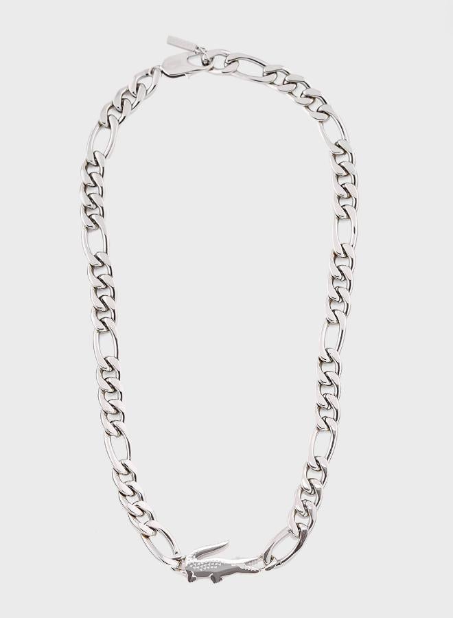Lacoste 2040371 Stainless Steel Chain Necklace with Croco Charm Crocodile Collection - Image 4
