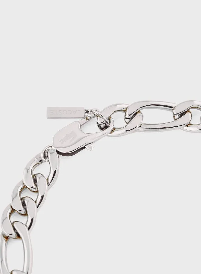Lacoste  Lacoste 2040371 Stainless Steel Chain Necklace with Croco Charm Crocodile Collection for Women | Best Price UAE