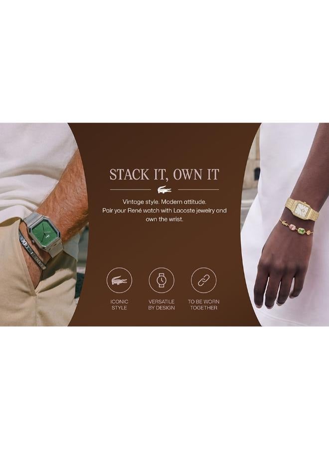 Lacoste 2040371 Stainless Steel Chain Necklace with Croco Charm Crocodile Collection - Image 5