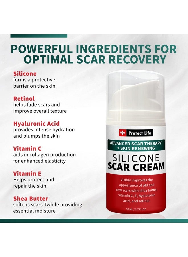 Protect Life Silicone Scar Cream for Surgical Scars, Injury & Keloid Scar Treatment, Moisturising, Rejuvenating Silicone Scar Gel for Old & New Scars, Non-Greasy [MAY CONTAIN SHELLFISH] - Image 5
