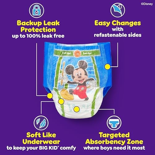 Pull-Ups Boys' Potty Training Pants, Size 4T-5T Training Underwear (38-50 lbs), 74 Count - Image 3