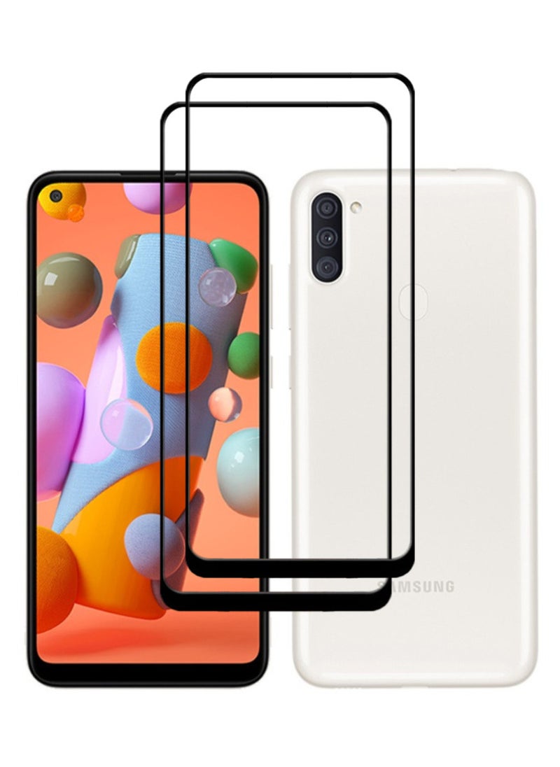 ACLIX 2 Pieces Antistatic ESD Dustproof Premium Quality High Definition Tempered Glass Screen Protector Designed For Samsung Galaxy A11 - Image 1