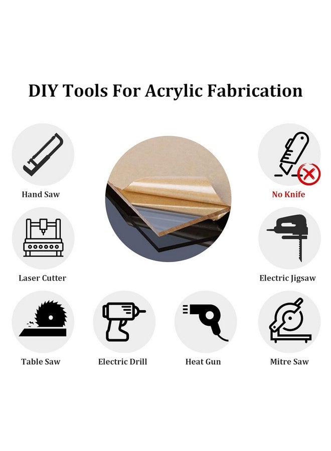 SHOPEE Transparent Laser cut Acrylic Sheets 6 x 6 Inch (150 x 150 mm) 3 mm Thickness Square Plexiglass Clear Acrylic Sheet Board For Glass Art Painting, DIY Crafts Projects, Photo Frames (Pack of 4) - Image 5