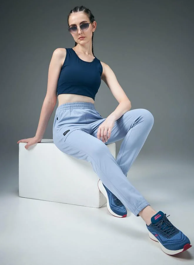 Technosport Technosport Women Blue Solid 4-Way Stretch Joggers