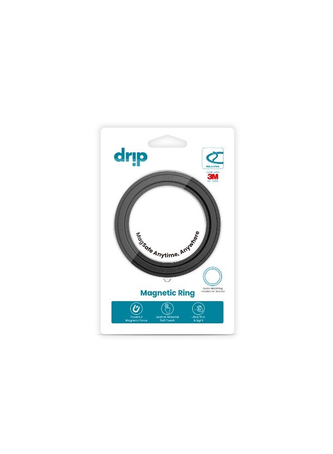 DRIP Magnetic Ring & Metal Ring Black for Tablets – Strong Magnetic Grip & Adjustable Kickstand - Image 2