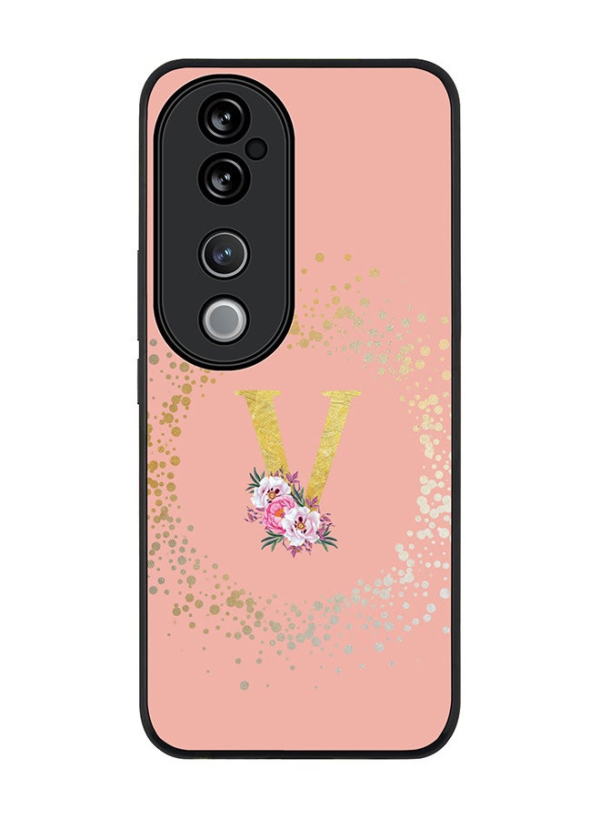 Stylizedd غطاء لجهاز vivo V40 5G / vivo V40 Pro، حماية كاميرا نحيفة، غطاء هاتف مضاد للصدمات - تصميم مخصص مزخرف بالأزهار - V (وردي فاتح) - Image 1