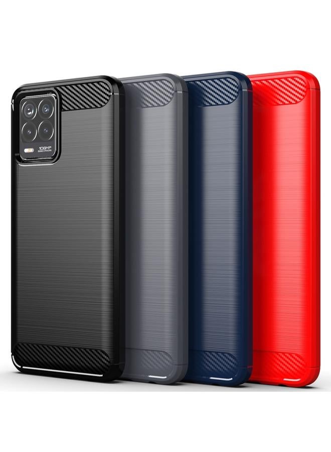 S-TOP Case For Realme 8 Pro Brushed Texture Carbon Fiber TPU Phone Case - Image 2