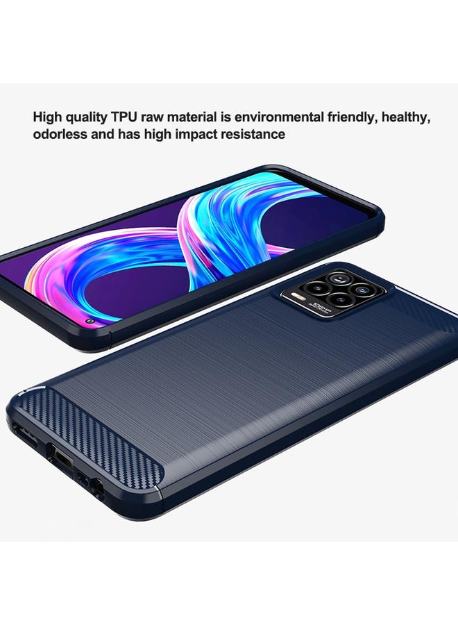 S-TOP Case For Realme 8 Pro Brushed Texture Carbon Fiber TPU Phone Case - Image 4