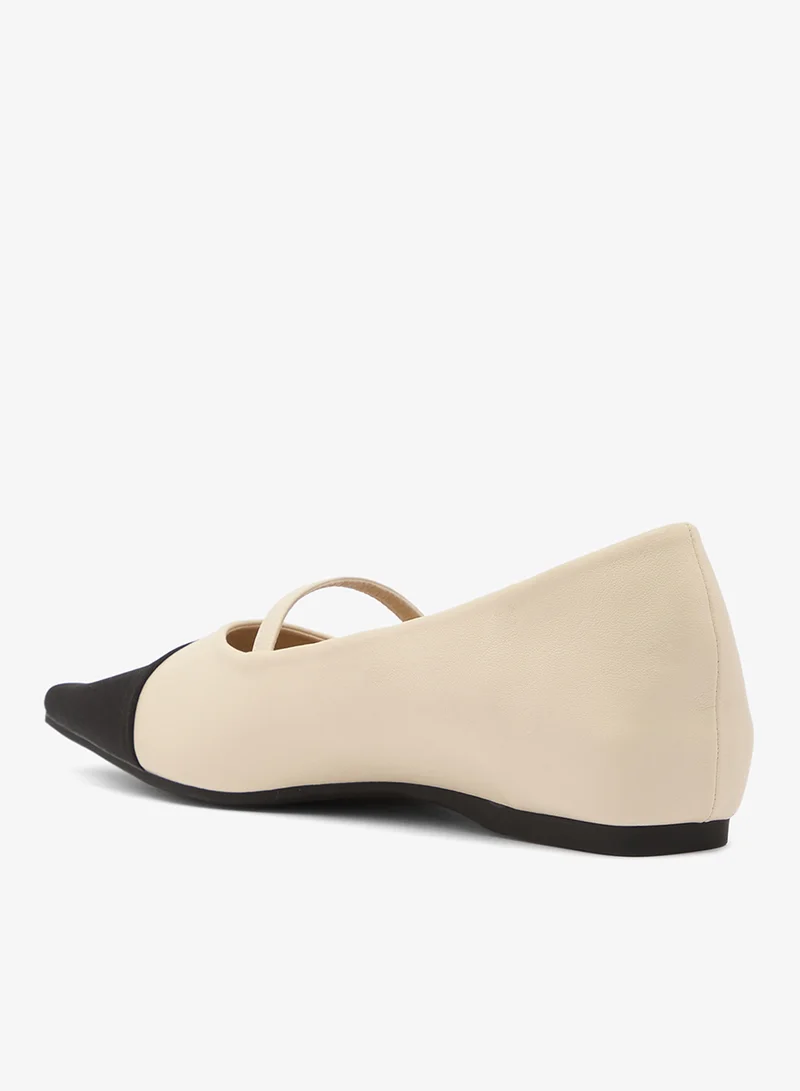 ELLA White Pointed Toe Mary Janes for Women | Best Price UAE