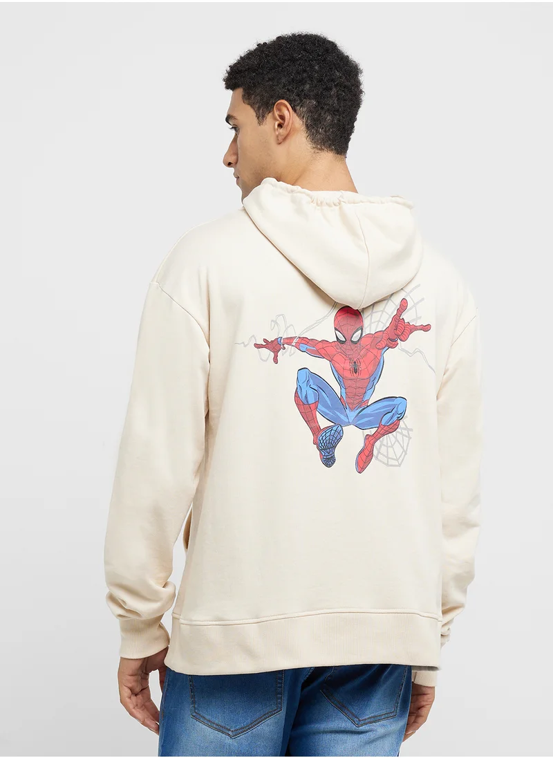 MARVEL Spider Man Men'S Oversized Pullover Hoodie