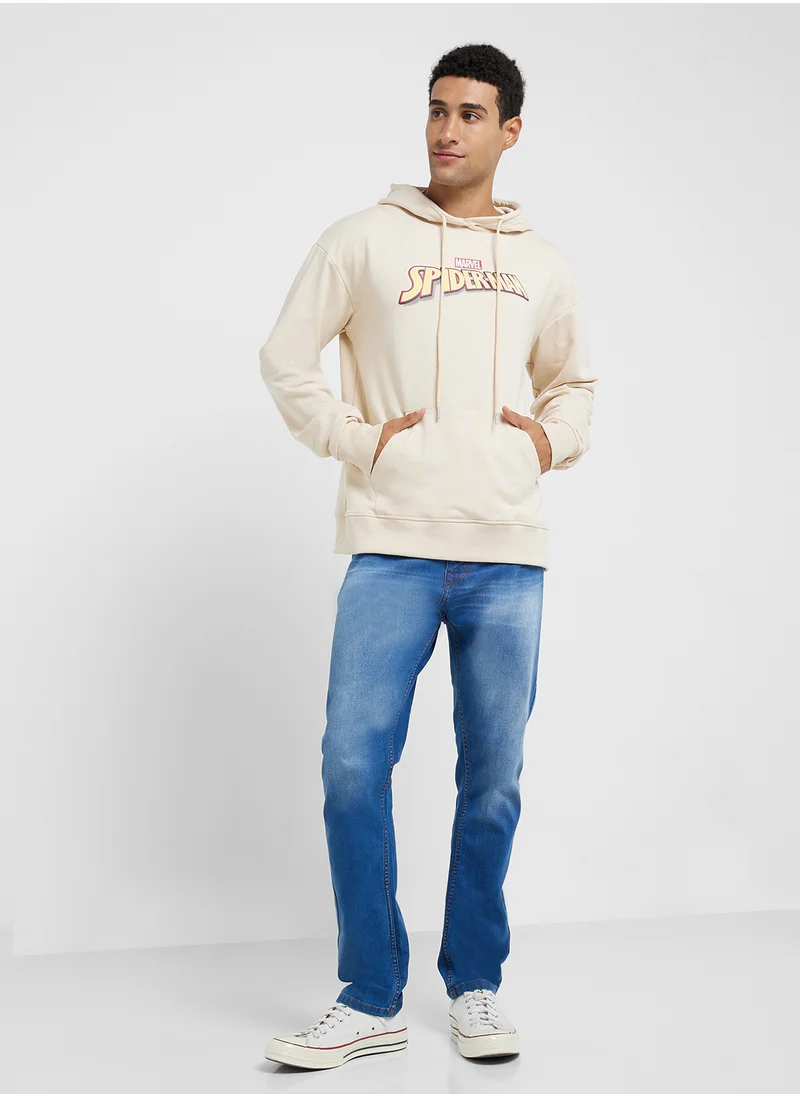 MARVEL Spider Man Men'S Oversized Pullover Hoodie