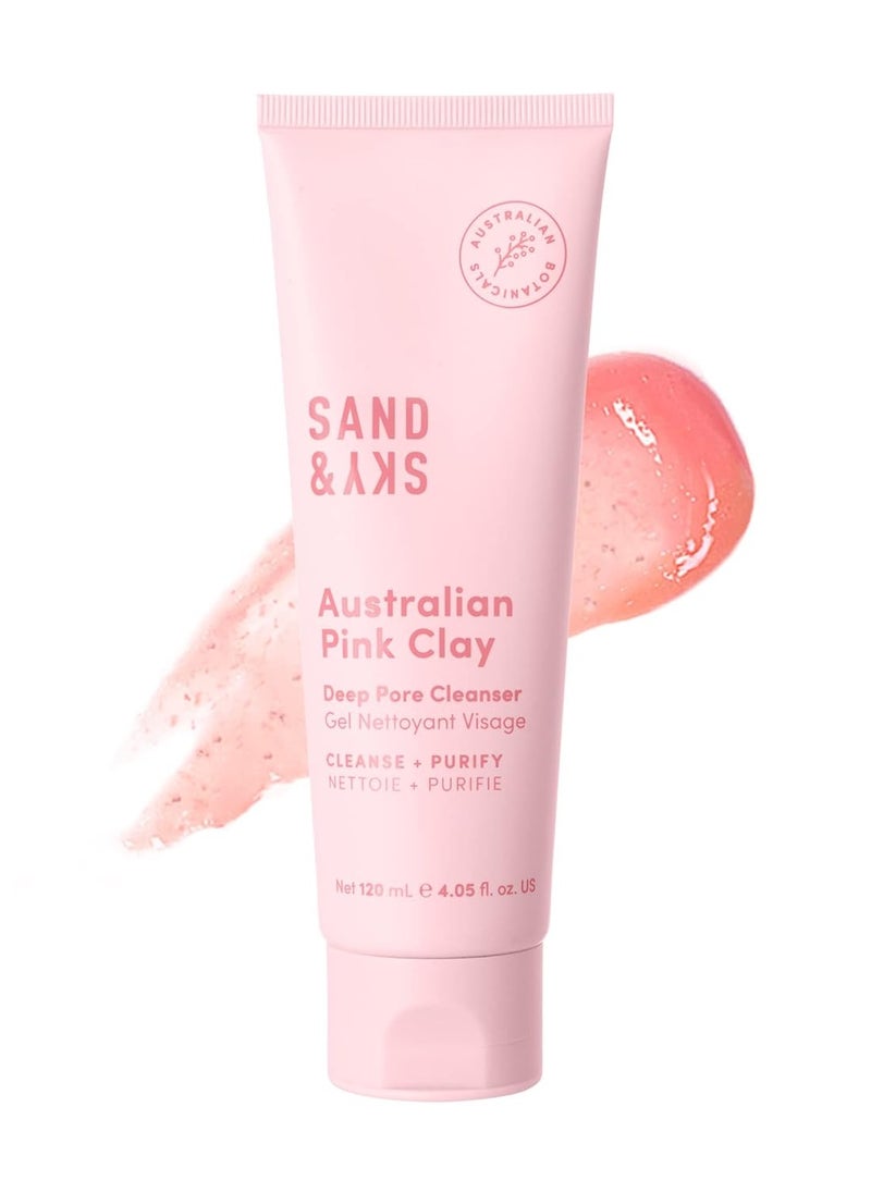 Sand & Sky Sand & Sky Australian Pink Clay Deep Pore Cleanser. pH 5.5 Gel Cleanser. Clear Congestion. Reduce Appearance of Pores. Gently Exfoliates. Hydrates & Moisturize Skin (4.05 fl oz)  - Image 1
