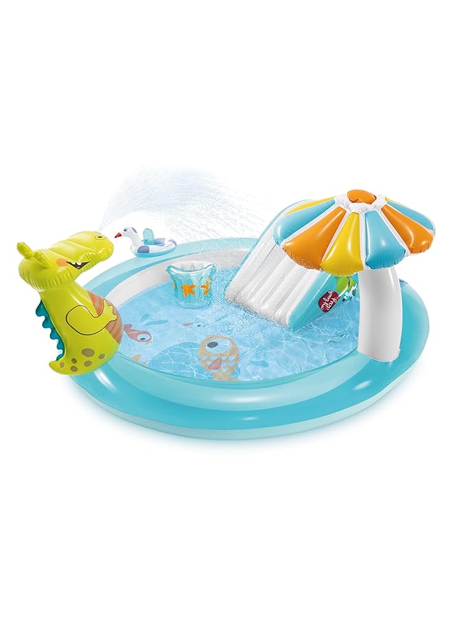 INTEX Gator Inflatable Play Center For Ages 2+ Blue - Image 1