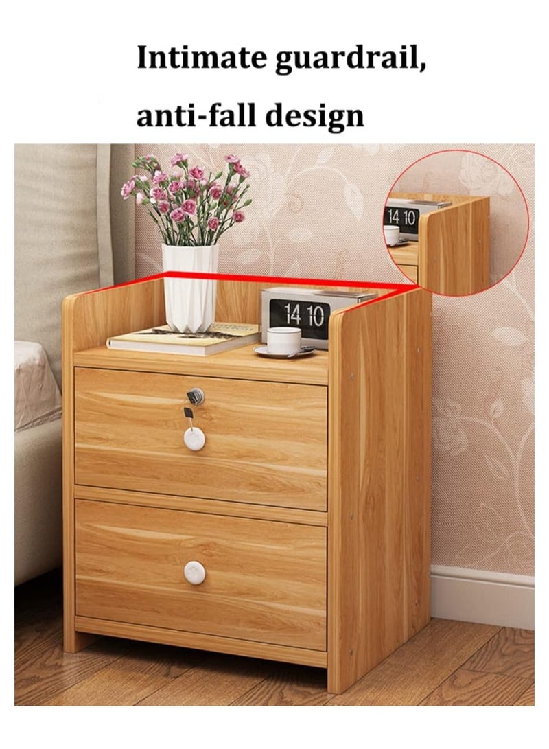 Bedside Table with Drawer and Shelf  Bedroom Nightstand White Wood Modern Simple Sofa Chairside End Table Telephone Table Accent Furniture for Living Room - Image 4