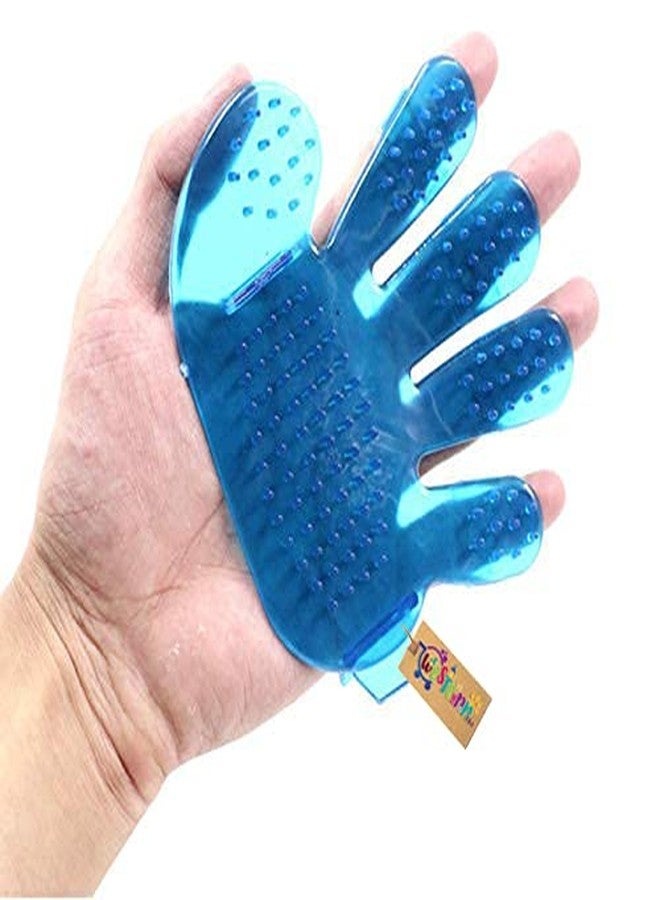 ويستيرن إرا فرشاة شامبو الحيوانات الأليفة من ويسترن إيرا، مشط تدليك مهدئ بشعيرات مطاطية للكلاب والقطط والخيول، جودة احترافية (أزرق) - Image 1