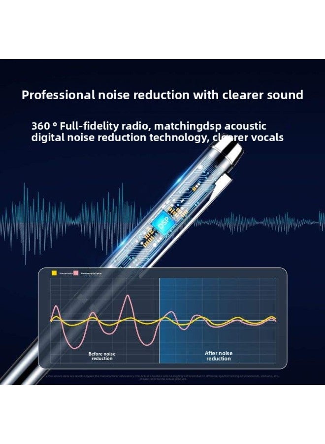 Recording Pen Portable Professional HD Noise Reduction Artifact Intelligent Real-time Text Transfer Portable Meeting Bluetooth-Body Color:Android Version [supports Android Phone Link + One-click Recording + Long Battery Life] Comes With 3 Refills-Memory Capacity:128GB  - Image 5