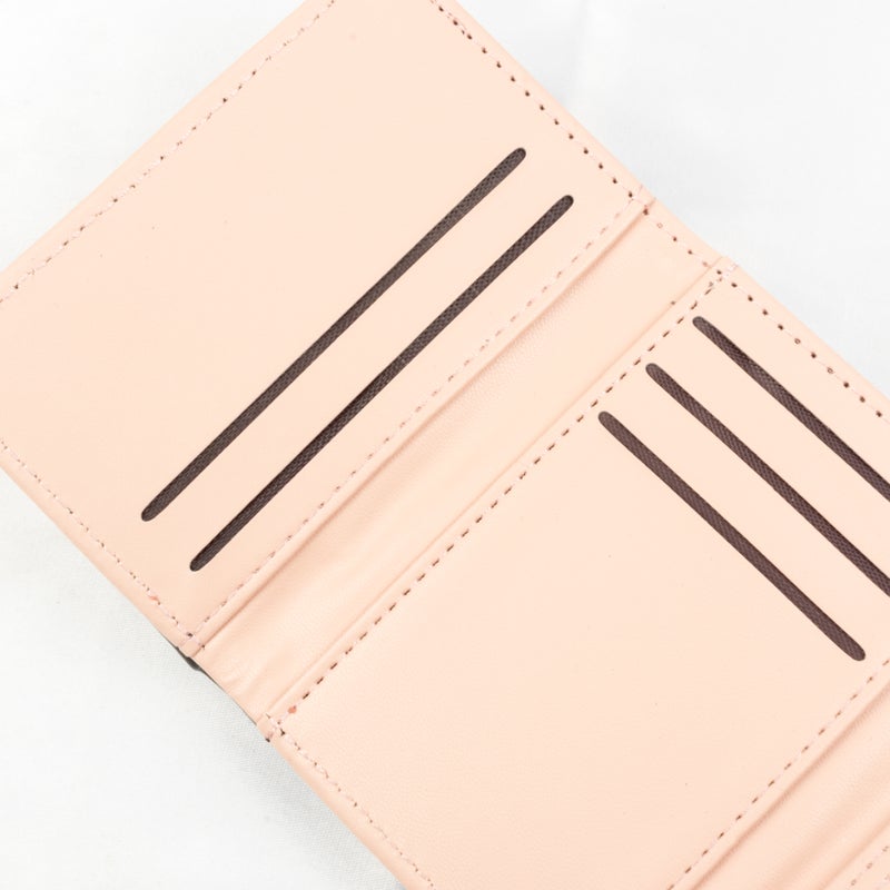 Leather Flip Wallet & Card Holder with Multiple Pockets - Purple - Image 2