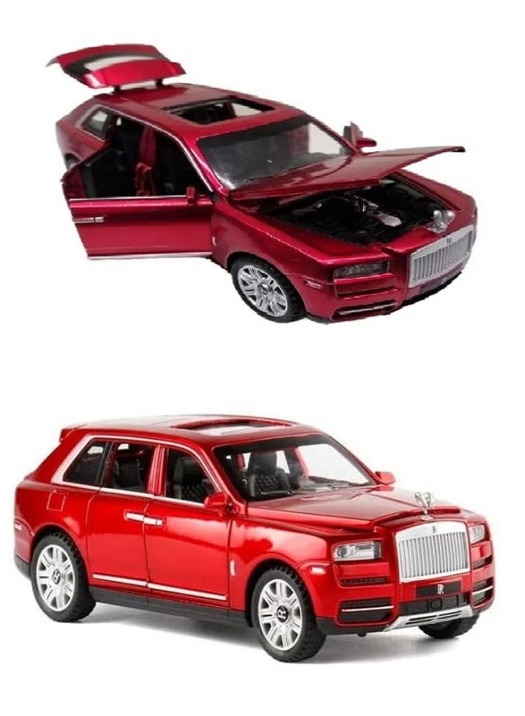 1/32 Scale Rolls-Royce Cullinan Alloy Car Model with Sound, Light, Openable Doors and Pull Back, Gifts for Kids and Adults (Red, No Box) - Image 1