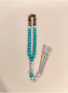 MAJOOD Original Design/33 Rosewood And Turquoise Prayer Beeds /Tasbih/8mm  - Image 5