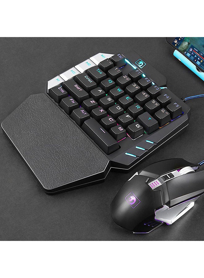 NIBEMINENT K109 LED Backlit Single Hand Wired Gaming Keyboard  - Image 3