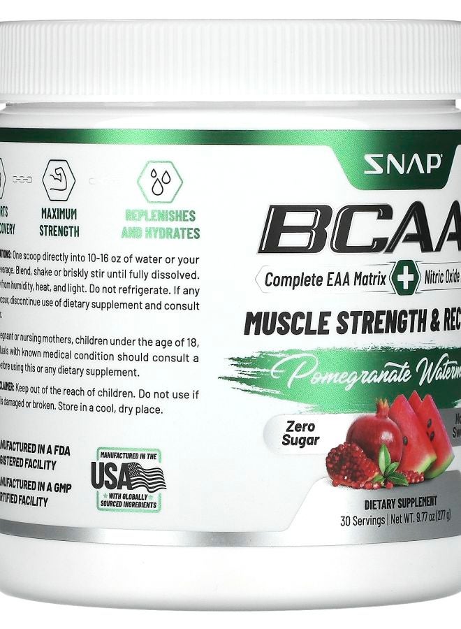 SNAP SUPPLEMENTS BCAAs Pomegranate Watermelon 9.77 oz (277 g) - Image 2