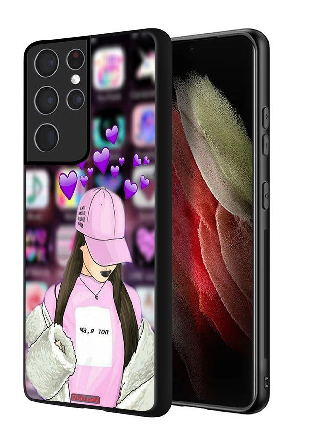 Tolwak Samsung Galaxy S21 Ultra 5G Protective Case Cover Anti Social Club  - Image 1