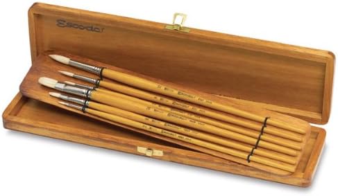 Escoda Prado Tame Synthetic Brush Set  Long Handle Set of 6 - Image 2