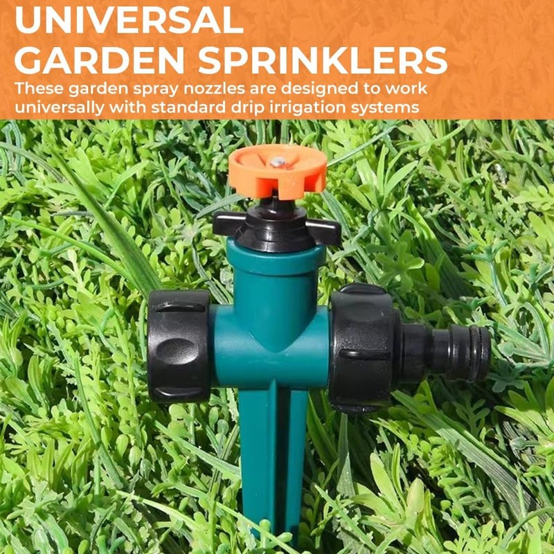HASTHIP ® 10Pcs Garden Sprinkler Mist Spray Nozzles, 360 °Swivel Sprinkler Heads for Drip Irrigation System, Slow Watering Spray Nozzles for Lawn, Greenhouse & Plant Cooling - Image 4