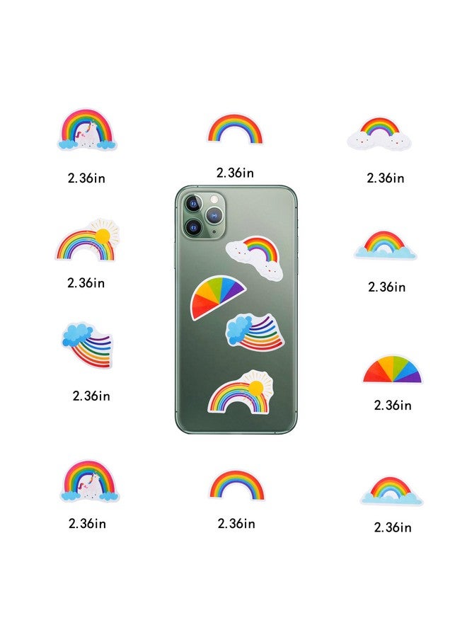 Cleverplay 100 Pack Rainbow Stickers, Rainbow Party Favors, Birthday Decorations - Image 4