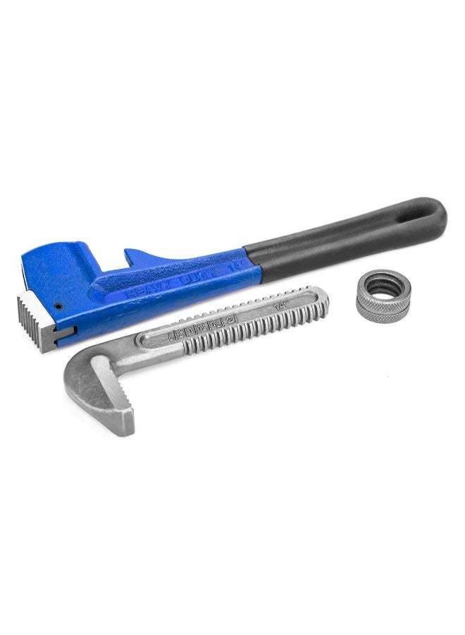 Heavy Duty 14 Inch Pipe Wrench for Plumbing, Adjustable Jaw Pipe Spanner Tool with Strong Teeth, Forged Steel Head & Non-Slip Handle for Pipes, Nuts, Fittings, Bathroom, Kitchen, Industrial Repair, Professional Plumber Tool - Image 2