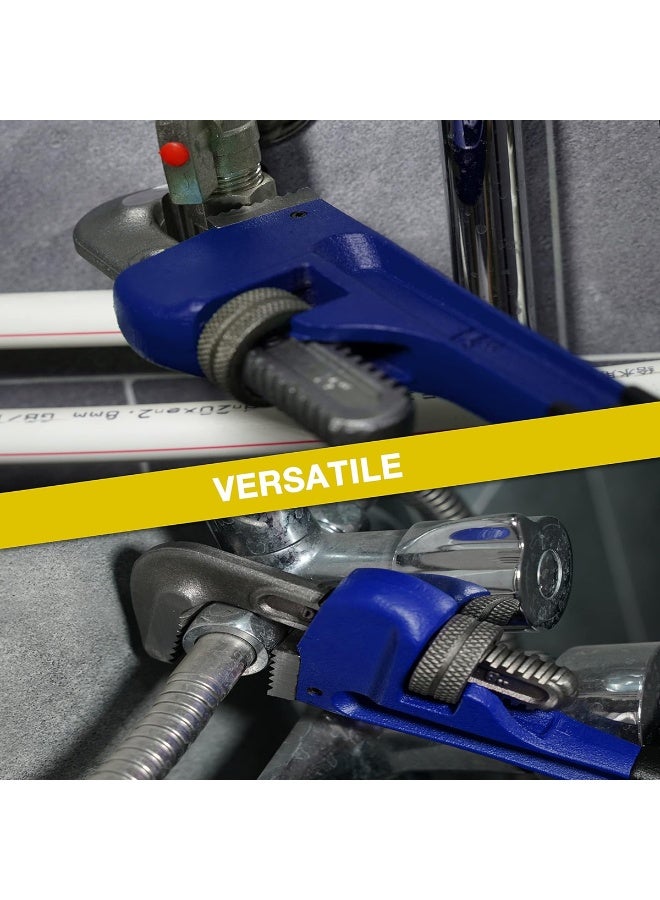 Heavy Duty 14 Inch Pipe Wrench for Plumbing, Adjustable Jaw Pipe Spanner Tool with Strong Teeth, Forged Steel Head & Non-Slip Handle for Pipes, Nuts, Fittings, Bathroom, Kitchen, Industrial Repair, Professional Plumber Tool - Image 4