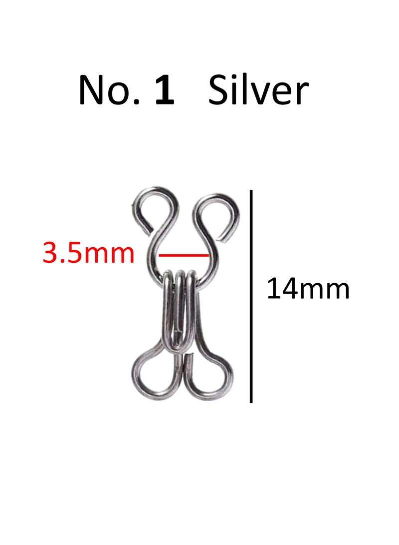 Hooks and Eyes, Buckle - 24 Pieces, 14mm - Image 1