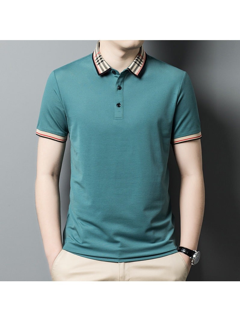 KUYING Business Casual Short Sleeved POLO T-shirt 