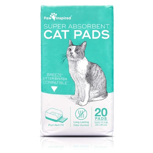 Peritas Paw Inspired Cat Pads, Generic Refills for Tidy Cats Breeze Litter Box System, Disposable Kitty Litter Liners, Super Absorbent Pee Pads, 16.9 x 11.4 Inch (Original/Unscented, 80 Count) - Image 2