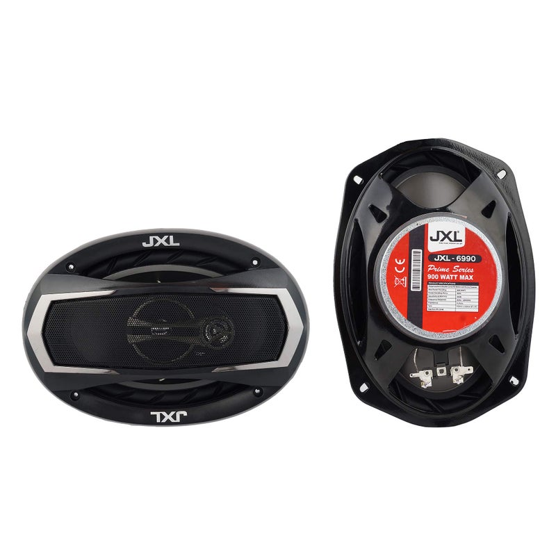 JXL 6990 Oval 3 Way High Performance Coaxial Car Speaker with Inbuilt PEI Car Tweeter and HOP Woofer 6X9 Inch 900W Pair (Black) - Image 4
