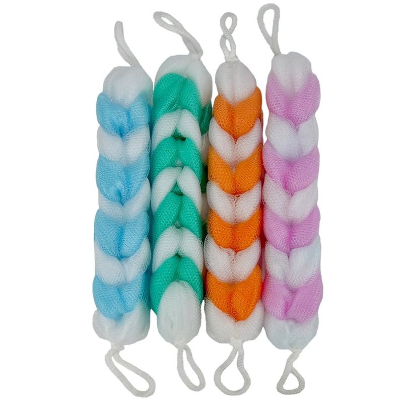 Eslite Exfoliating Loofah Back Scrubber for ShowerWonderful Colors4 Counts