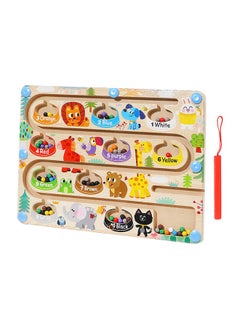 Generic Magnetic Color and Number Maze, Wooden Educational Toys, Fun Learning Activity for Toddlers and Preschoolers  - Image 1