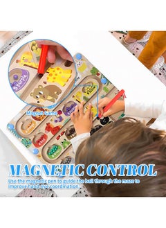 Generic Magnetic Color and Number Maze, Wooden Educational Toys, Fun Learning Activity for Toddlers and Preschoolers  - Image 4