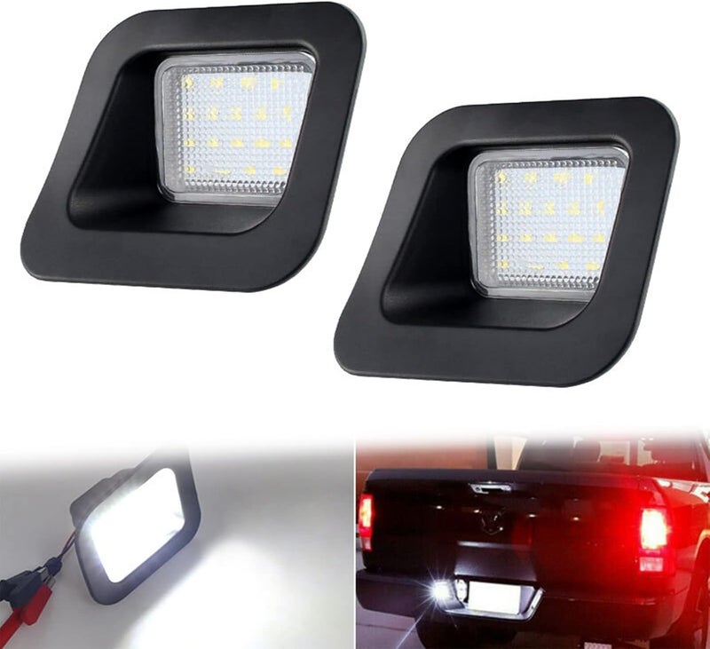 QASULER 2X High White LED License Plate Light for Dodge RAM - Image 1