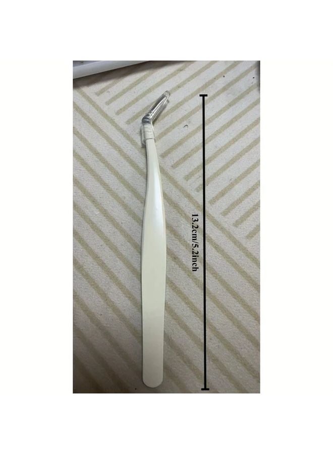 Short Professional Eyelash Extension Tweezers Curved Tip Non Slip Grip Salon Home - Image 4