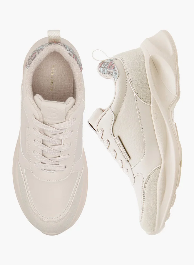 Flora Bella By Shoexpress Women's Logo Detail Sneakers with Lace-Up Closure