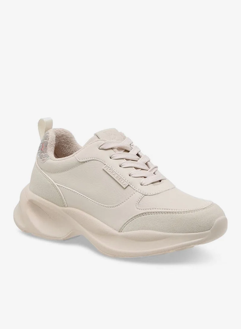 فلورا بيلا من شو إكسبرس سنيكرز نسائي بتفاصيل شعار وإغلاق برباط