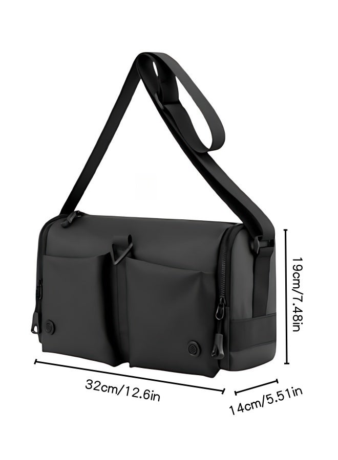 SHABILI Men's Outdoor Sports Shoulder Bag, Boys Motorcycle Style Crossbody Bag Sling Bag Chest Bag Riding Bag Hiking Bag, Daily Commuter Side Bag Cycle Bag Phone Bag Gent Bag for Teenager, College Students - Image 5