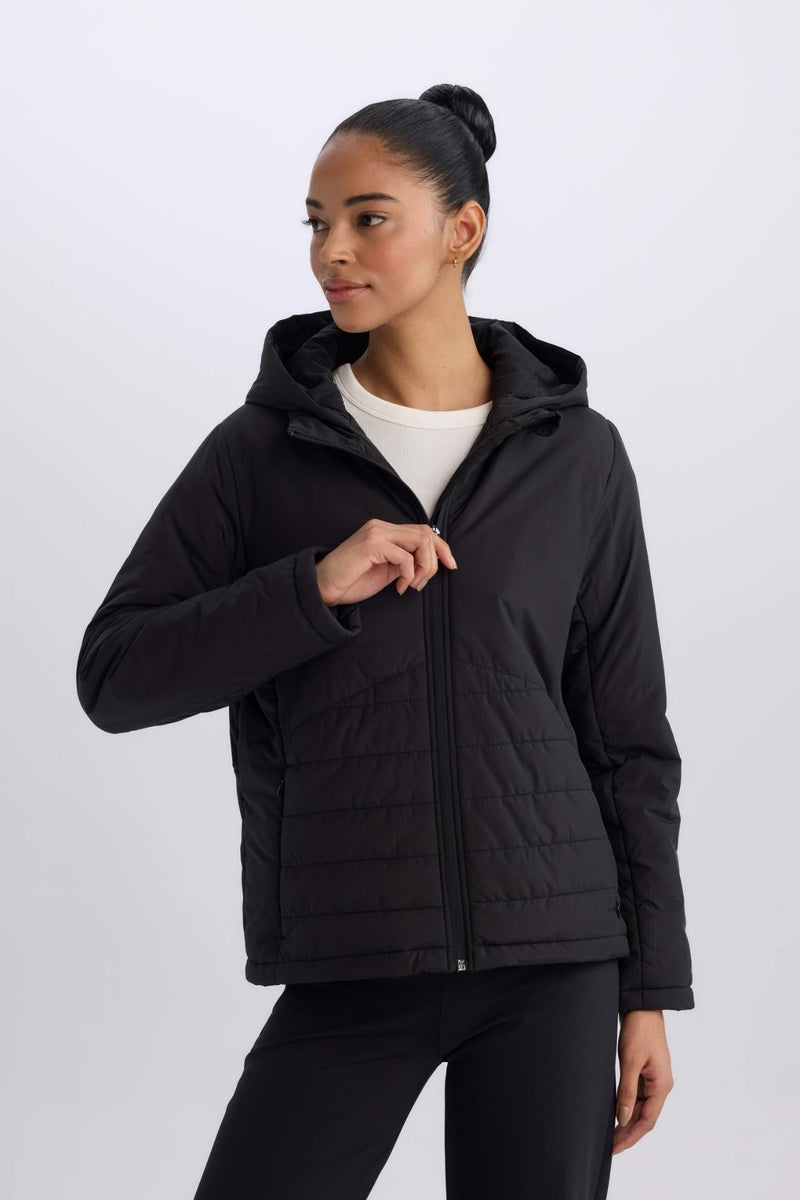 DeFactoFit Regular Fit Hooded Zippered Waterproof Jacket - Image 4